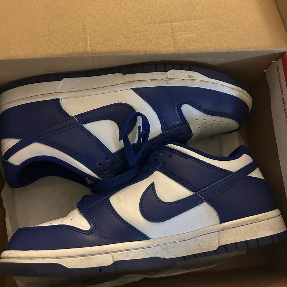 Nike Kids Navy and White Sneakers - Picture 1 of 7